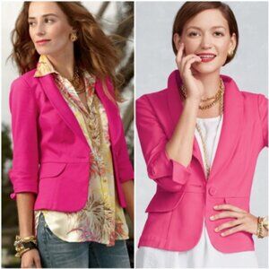CAbi Power Pink Cropped Blazer